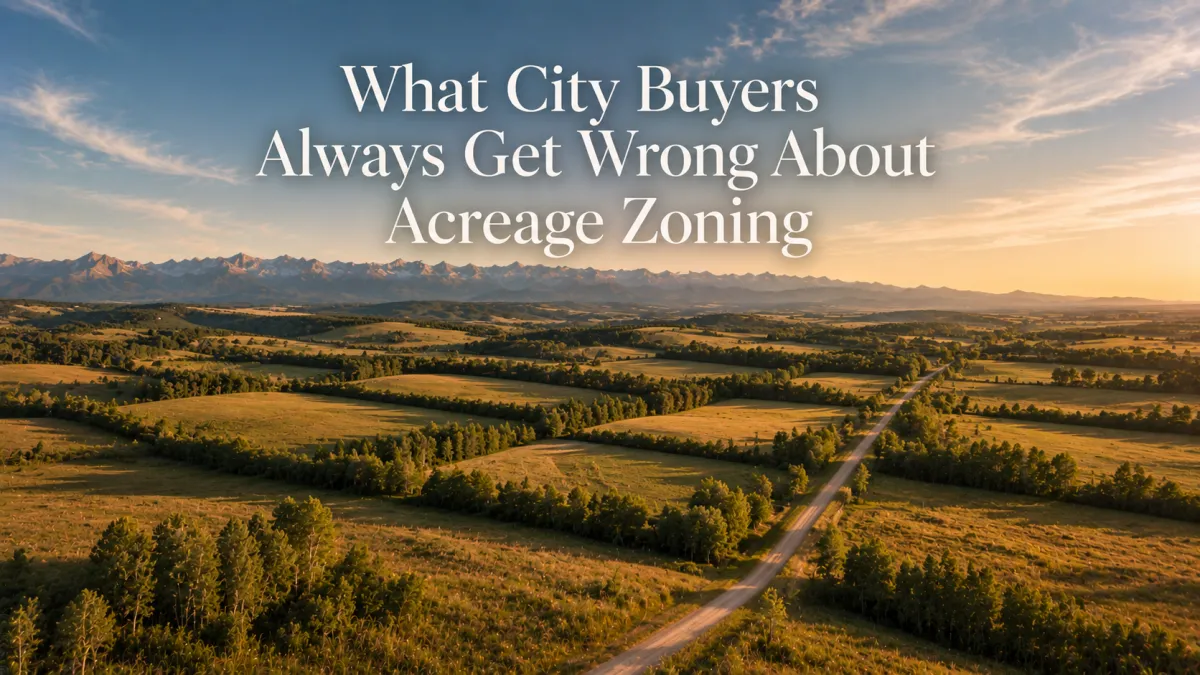 What City Buyers Always Get Wrong About Acreage Zoning — And Why It Matters Before You Make an Offer