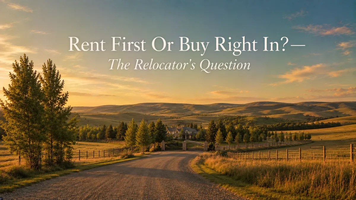 Relocating to the Acreage Life: Would You Rent for a Year First, or Buy Right In? 👇