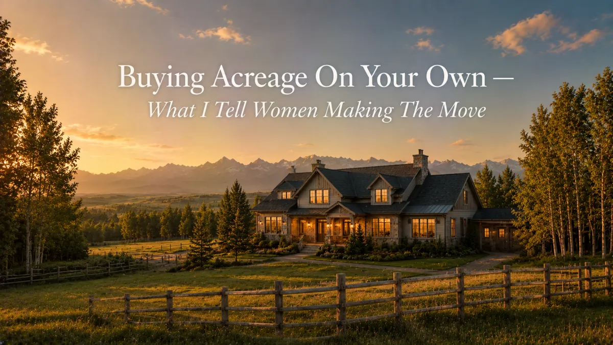 Buying an Acreage on Your Own: What I Tell Women Making the Move Solo