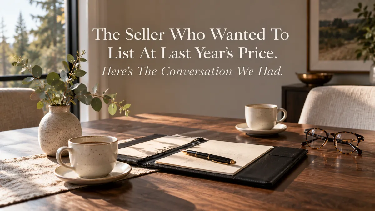The Seller Who Wanted to List at Last Year's Price. Here's the Conversation We Had