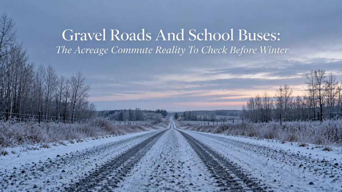 Gravel Roads and School Buses. The Acreage Commute Reality to Check Before Winter