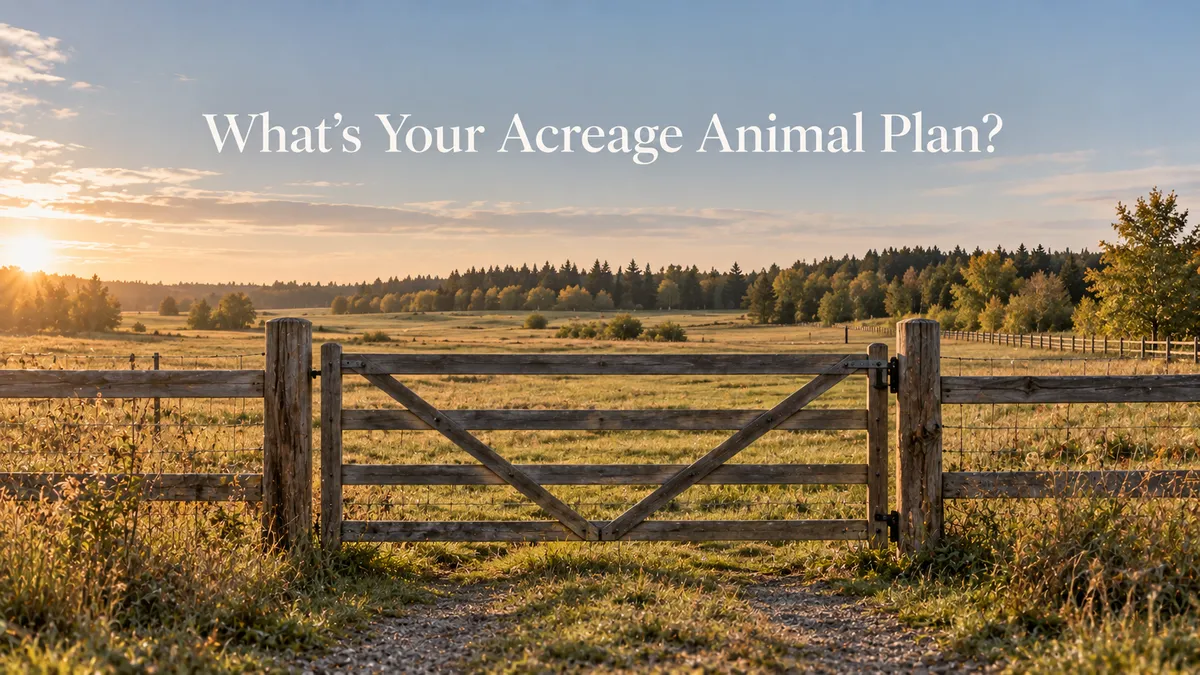 Acreage Animals: Horses, Chickens, Just a Dog, or None for You? 👇