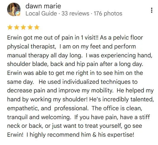 Pain relief with therapeutic massage