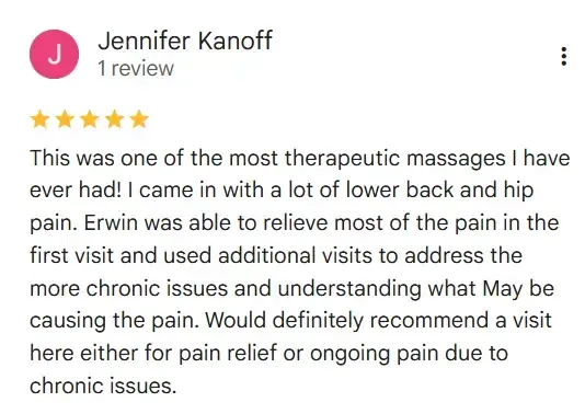 therapeutic massage pain relief in one session