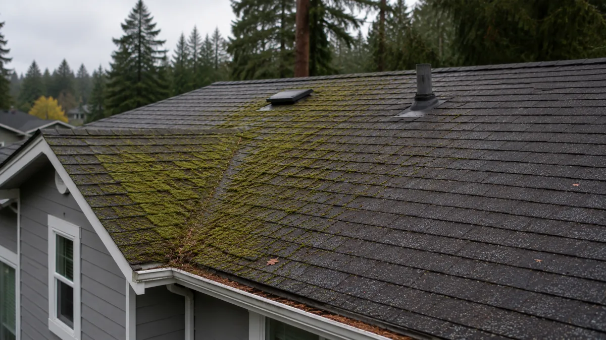 Roof Repair - Moss & Moisture Damage - Northwest Oregon