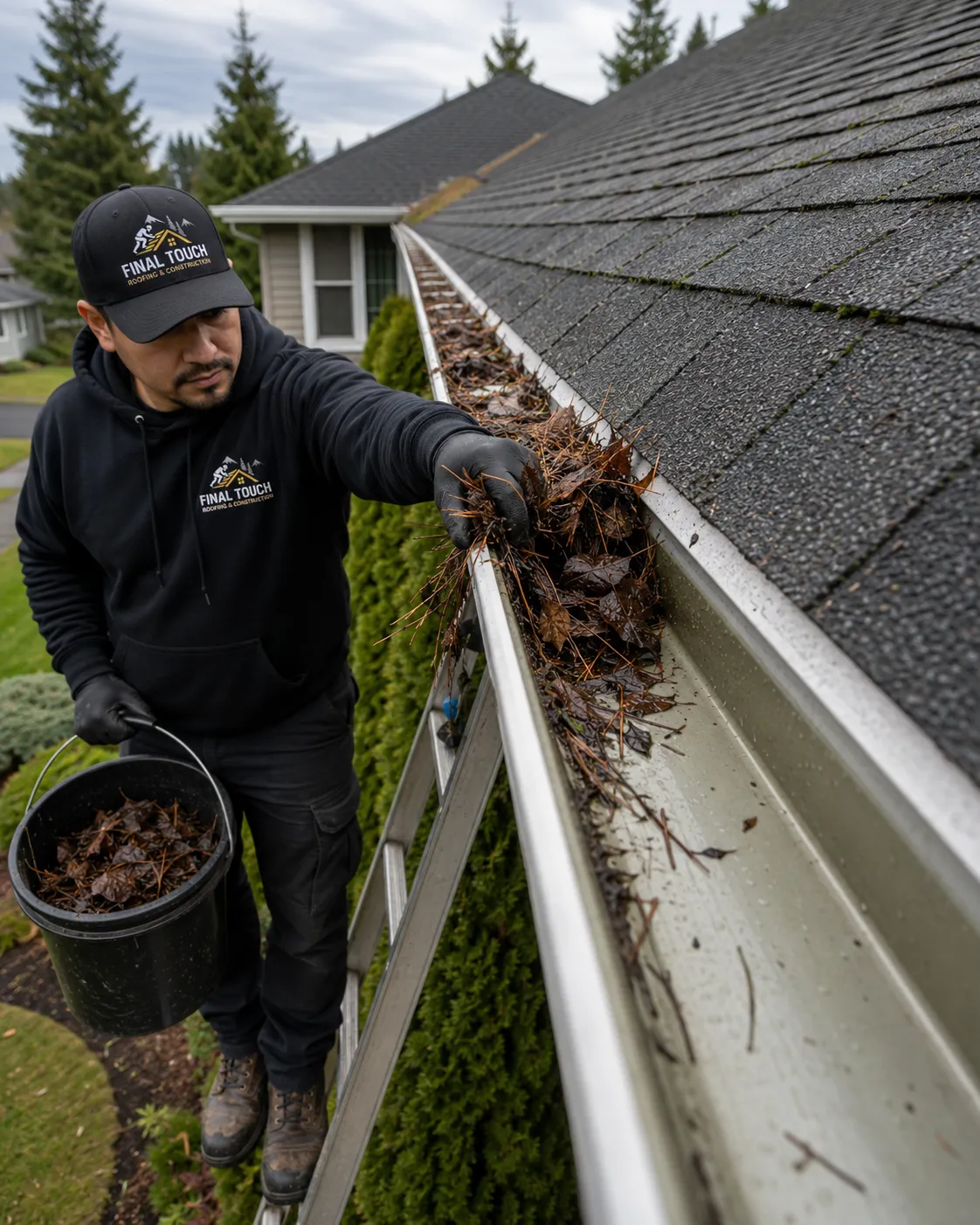 Gutter Cleaning - Northwest Oregon - Fina Touch Roofing