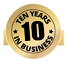 Ten Years in Business badge