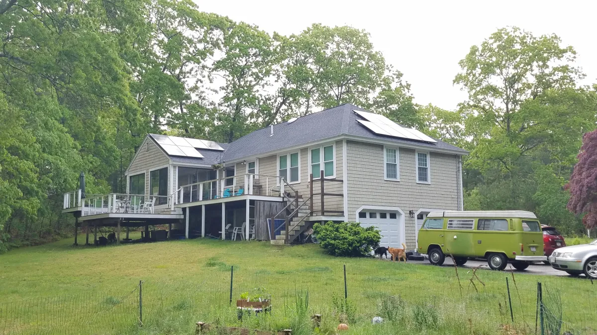 Residential solar installation on a home on the South Shore of Massachusetts