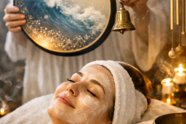 Sound Bathing during a beauty treatment