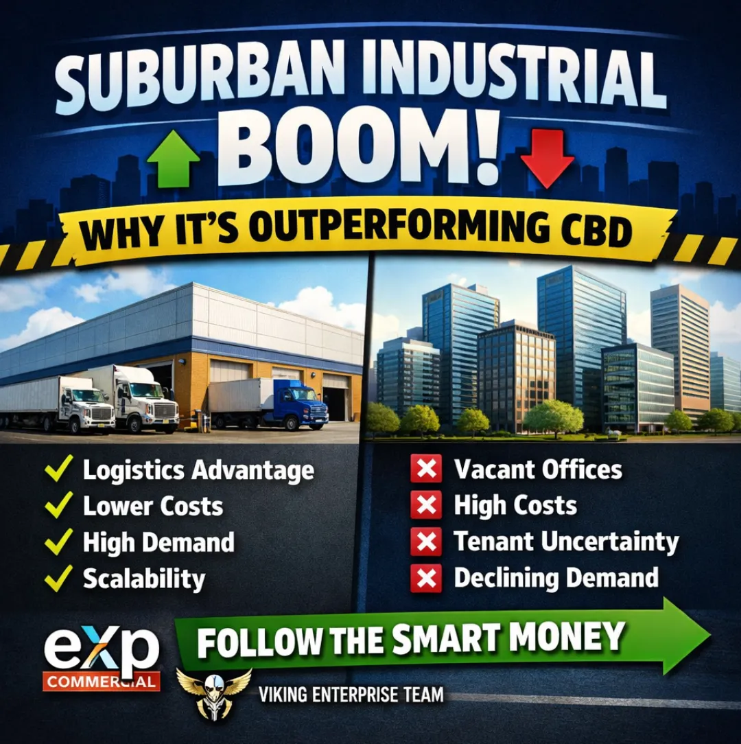 🚛🔥 Why Investors Are Flocking to Suburban Industrial Over Downtown CRE 🏢❌