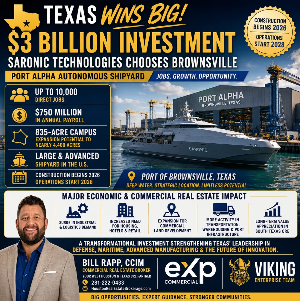 ⚓ $3 Billion Saronic Investment Will Transform Texas Commercial Real Estate & Industrial Growth 🚀