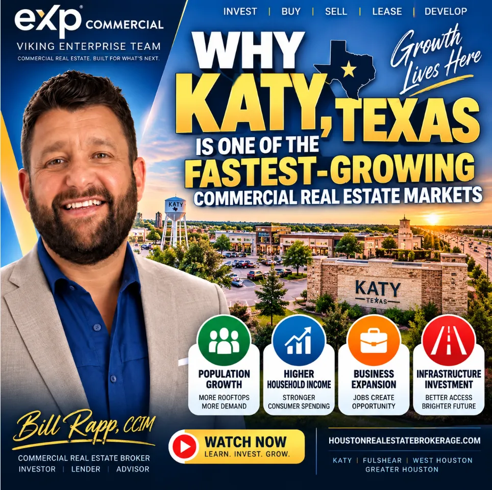 🏗️ Katy Commercial Real Estate Is Booming: Population, Income & Business Growth Are Driving Opportunity 💰🚀
