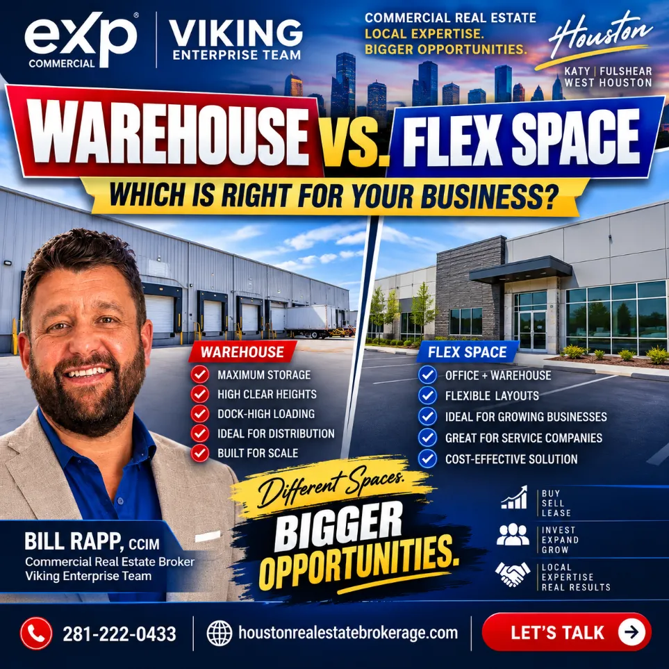 📦 Flex Space vs. Warehouse Space: How Houston Businesses Can Choose the Right Property 🏢