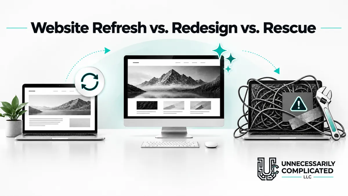 Website Refresh vs. Redesign vs. Rescue: Which Do You Need?