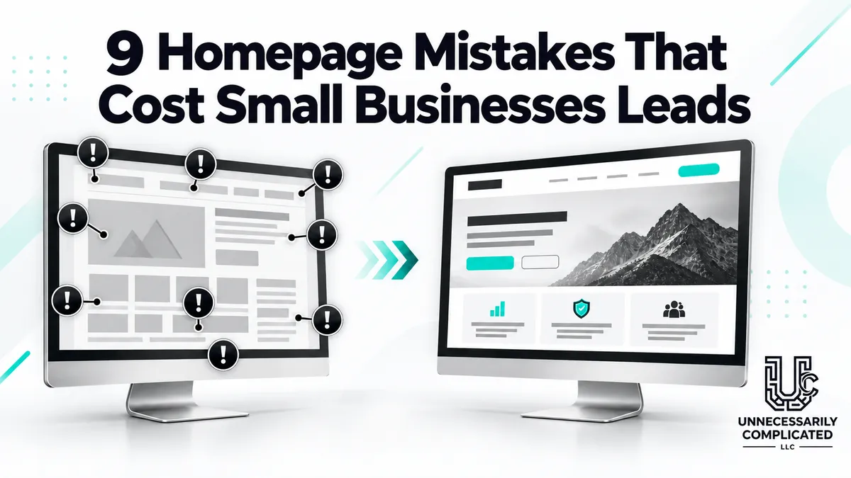 9 Homepage Mistakes That Cost Small Businesses Leads