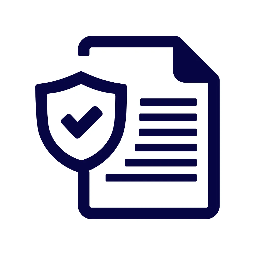 Shield and document icon representing licensed and insured home remodeling contractor in Coopersburg Pennsylvania