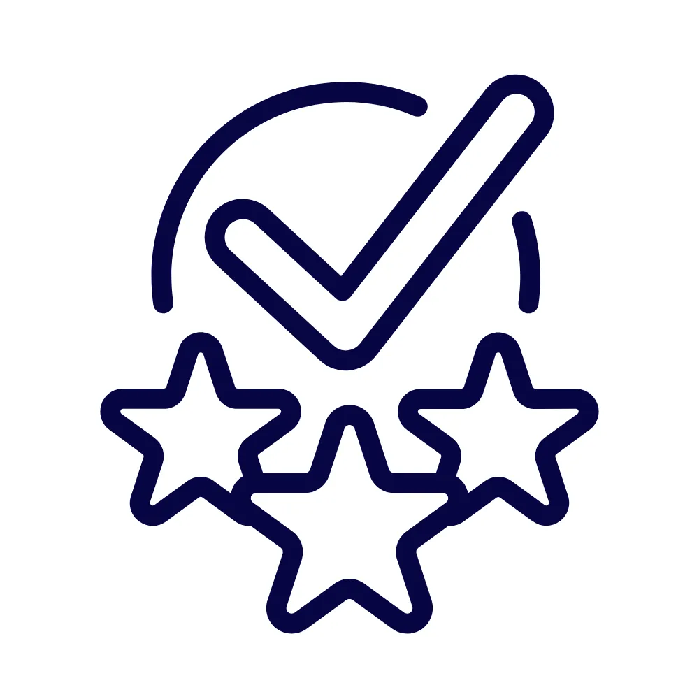 Three-star badge icon symbolizing decades of hands-on experience in residential remodeling and outdoor construction