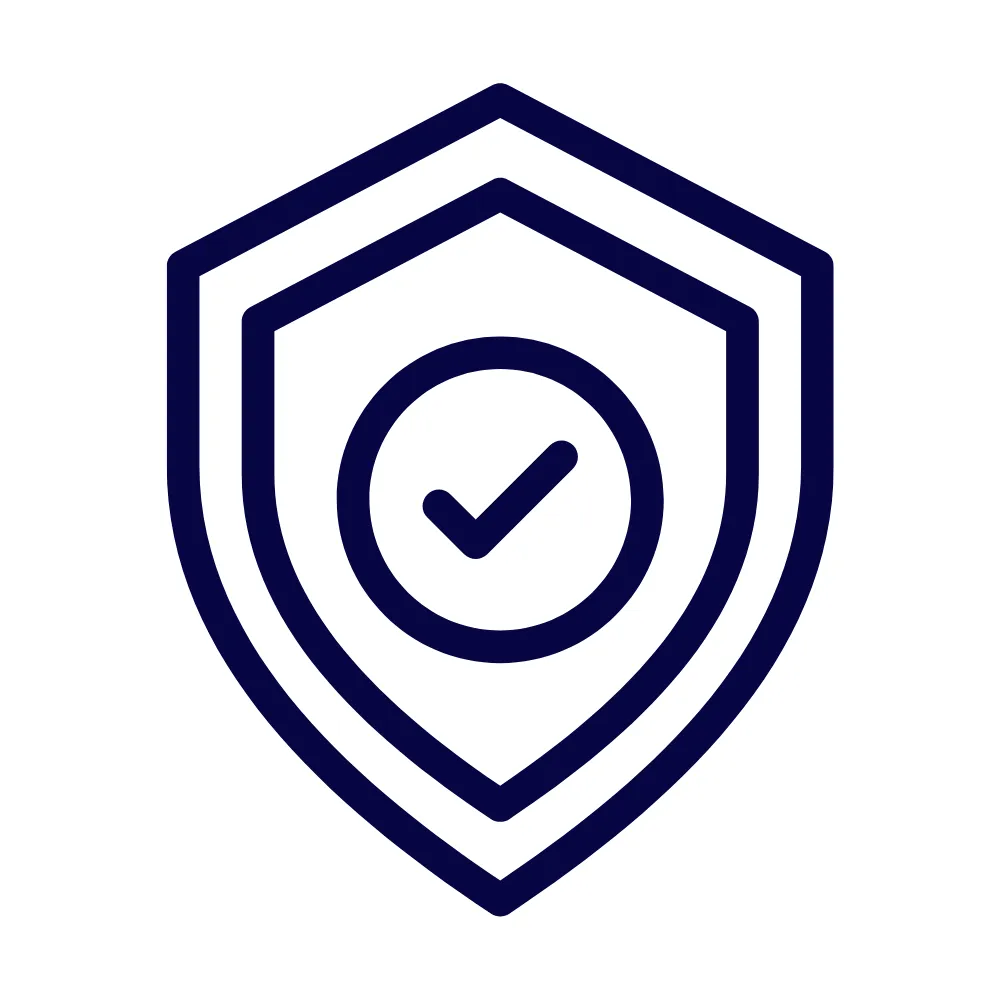 Security badge icon representing high quality craftsmanship and reliable home improvement services with no shortcuts
