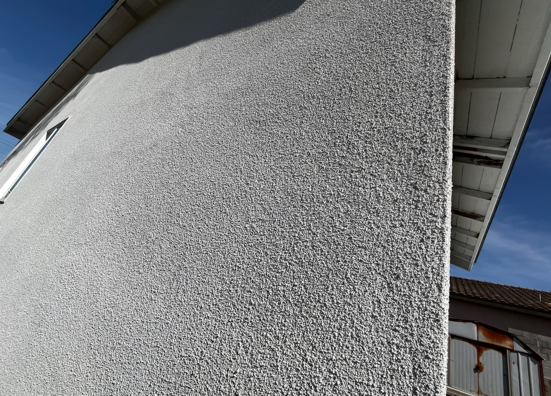 close-up of stucco wall texture