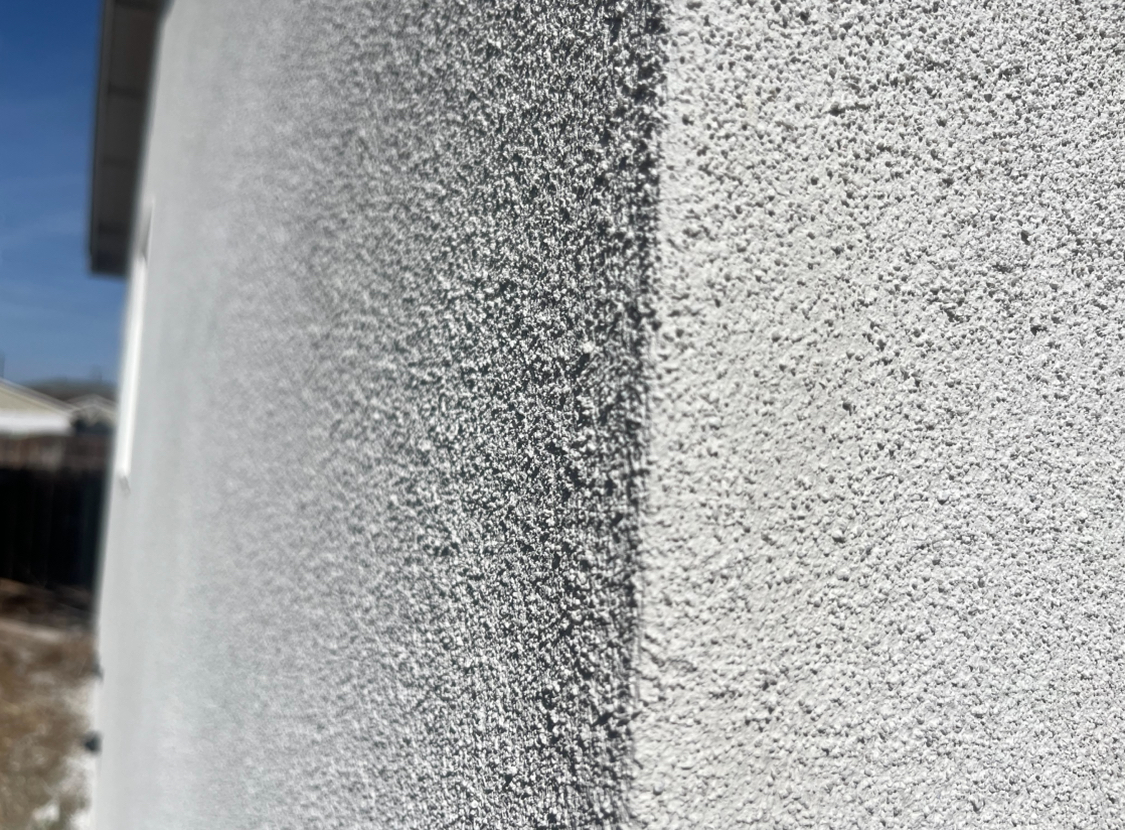 close-up of stucco wall texture