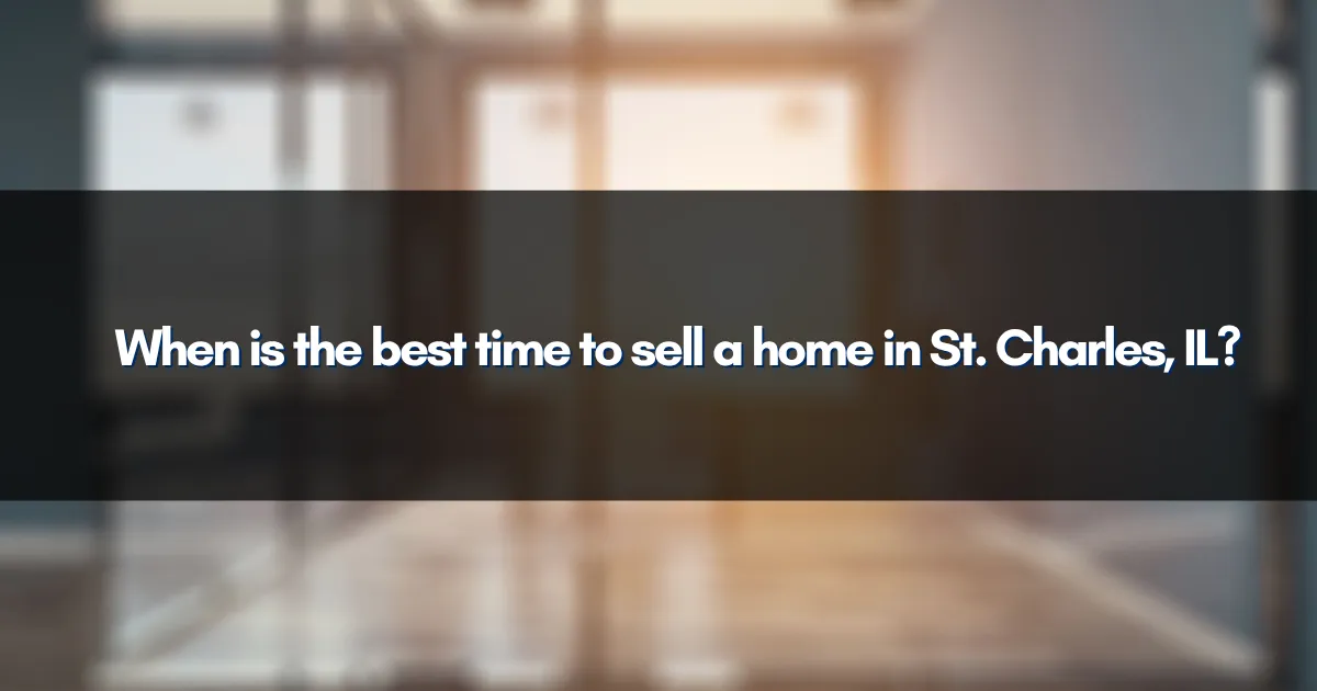 A traditional St. Charles, IL home with a for sale sign in the front yard during spring.