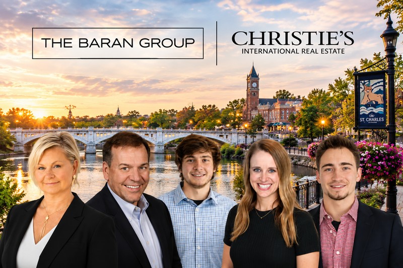 The Baran Group real estate team with Christie’s International Real Estate in St. Charles.