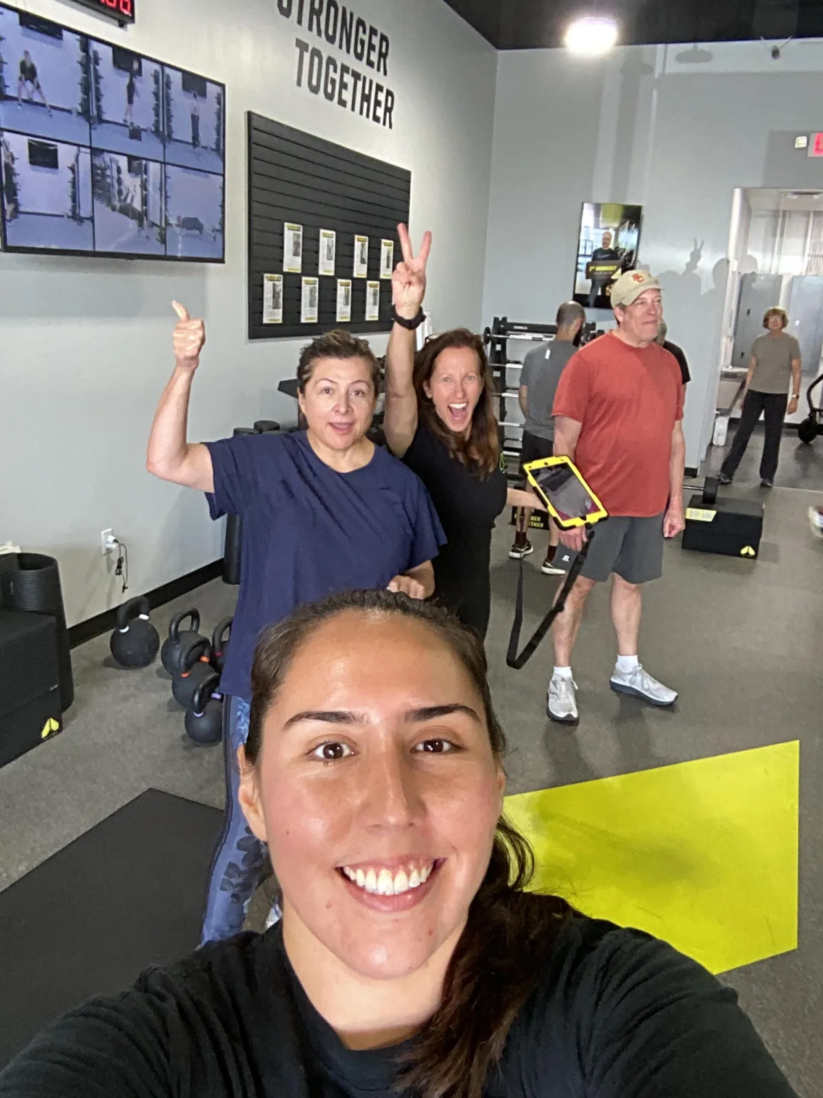 Selfied of Members and their Fitness Trainer at Alloy Personal Training East Pasadena