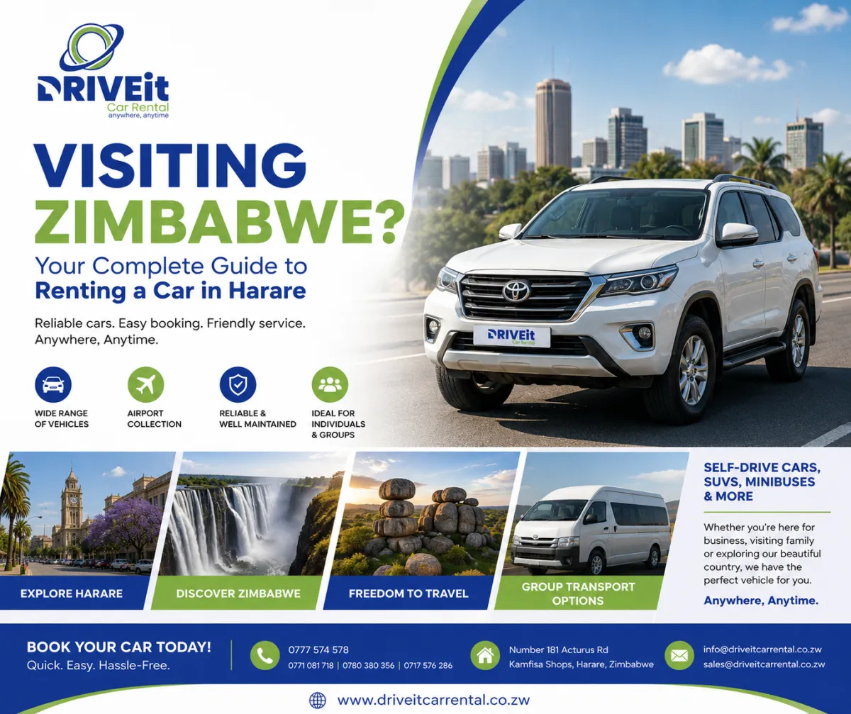 DriveIt Car Rental Harare Zimbabwe car hire guide for international visitors