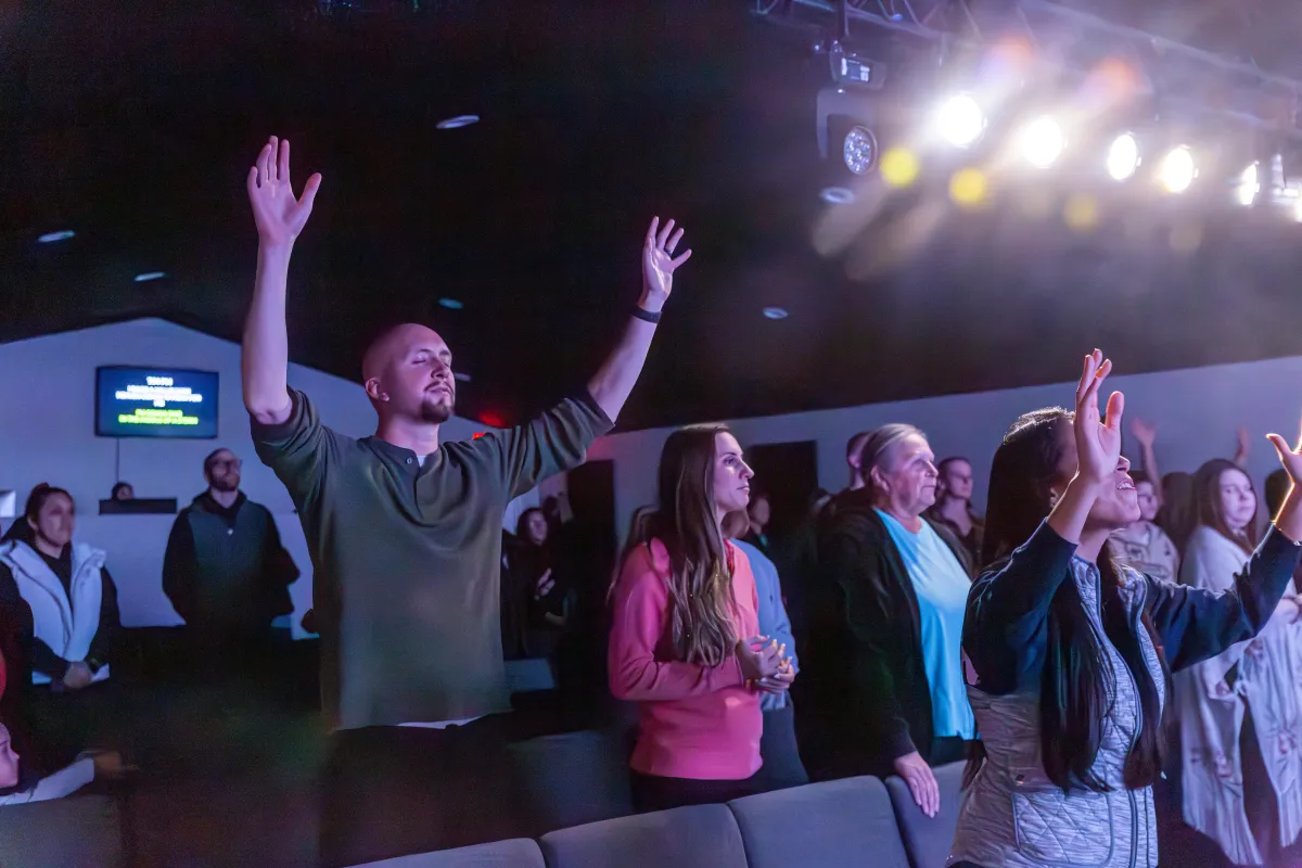 People worshiping