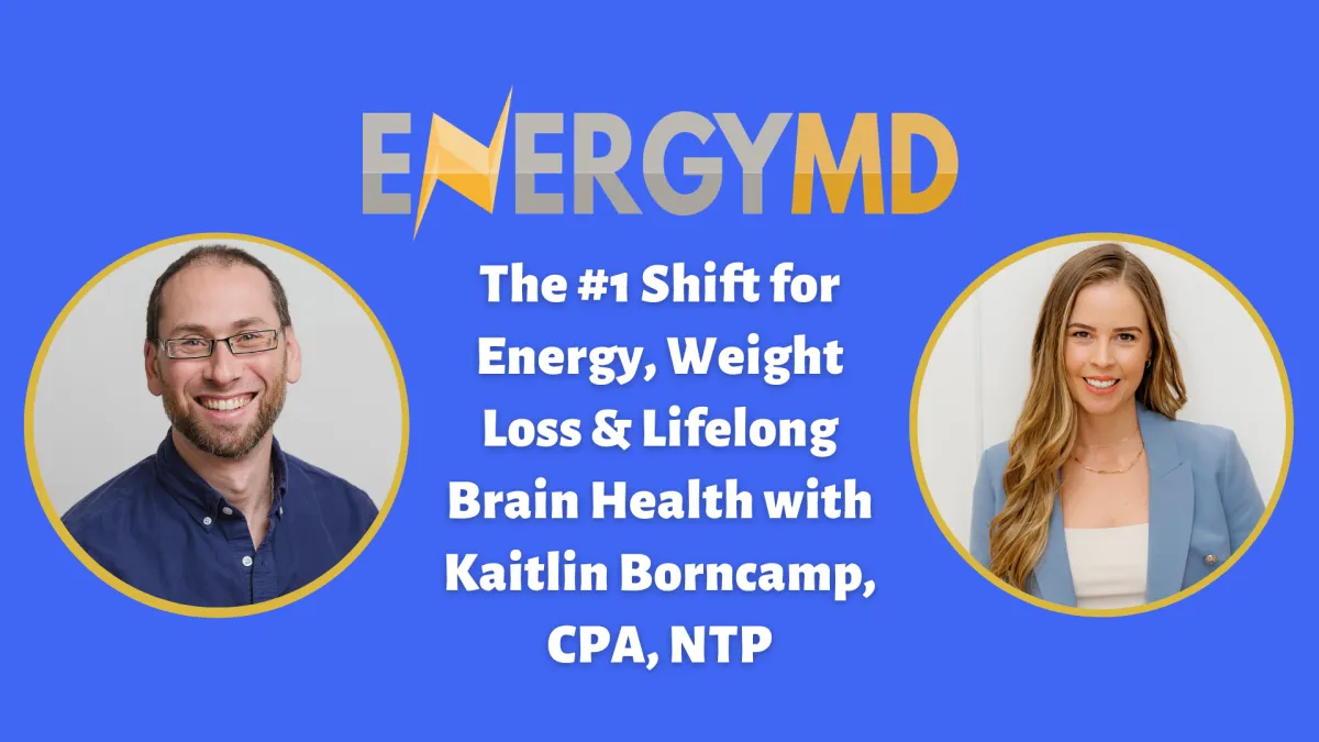 Evan H. Hirsch, MD interviews Kaitlin Borncamp, CPA, NTP about protein, blood sugar balance, continuous glucose monitors, and practical nutrition habits that support energy and long term health.