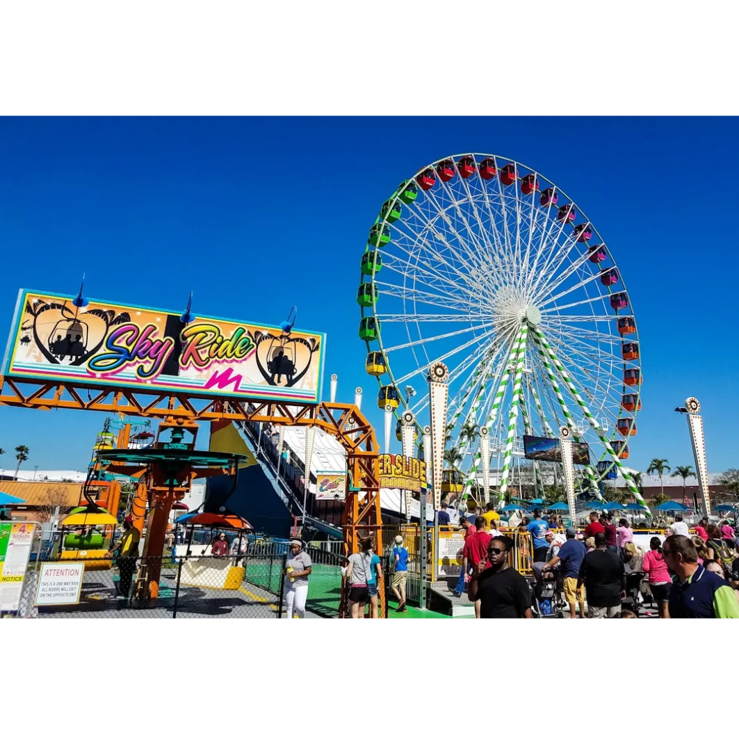 An aerial view of a tractor and a tree in a field