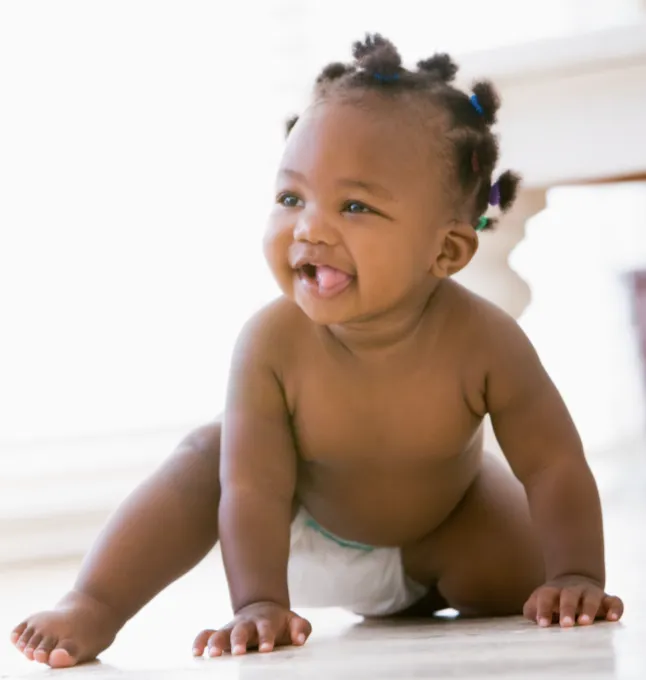 Baby butt scooting as opposed to crawling