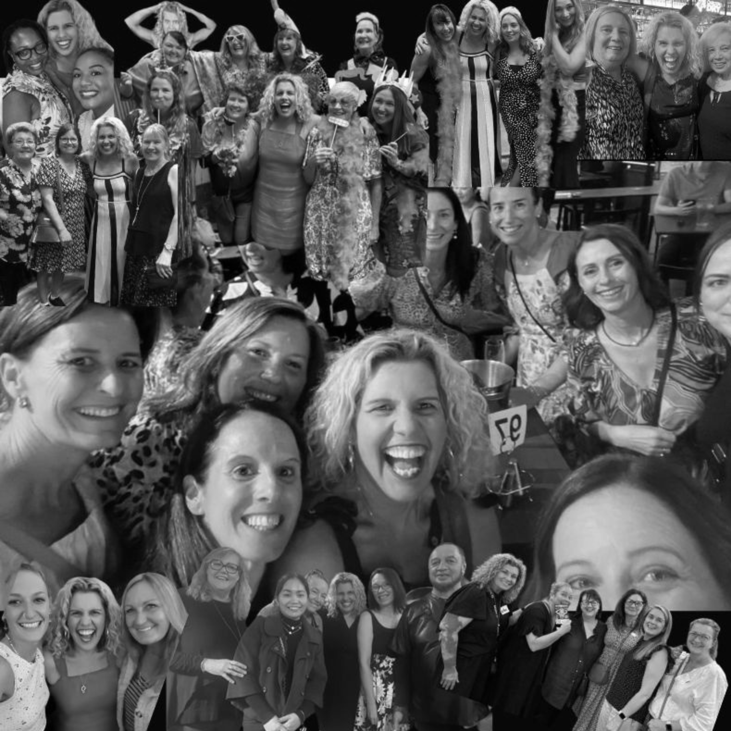 Audience of women laughing together at a live show