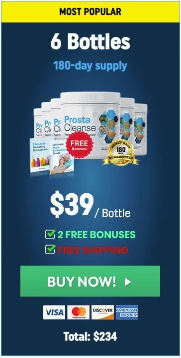 ProstaCleanse Order 6 Bottle