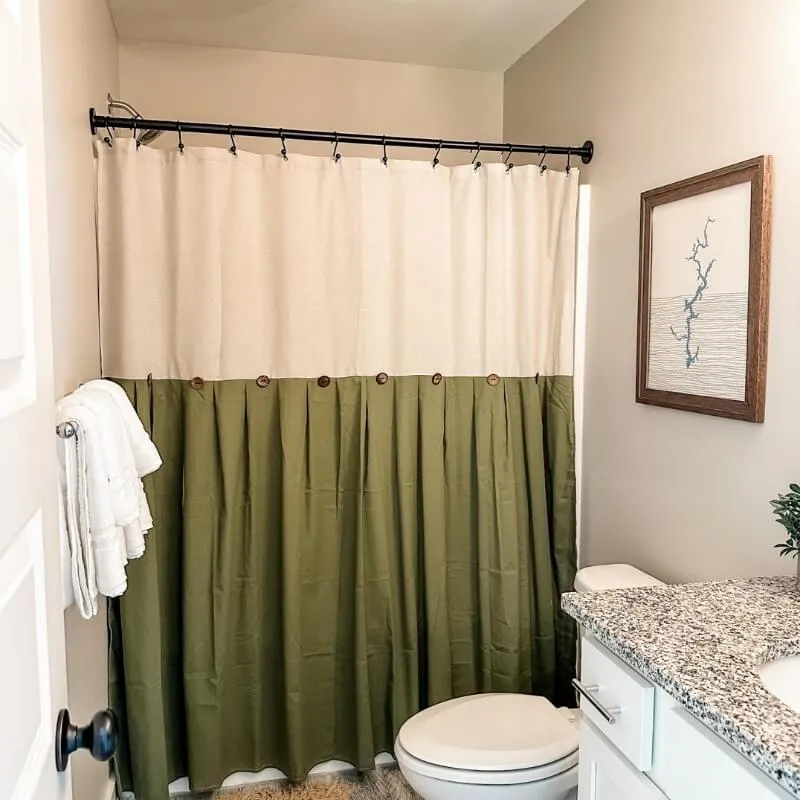 upstairs guest bathroom shower-tub combo lay lake rental