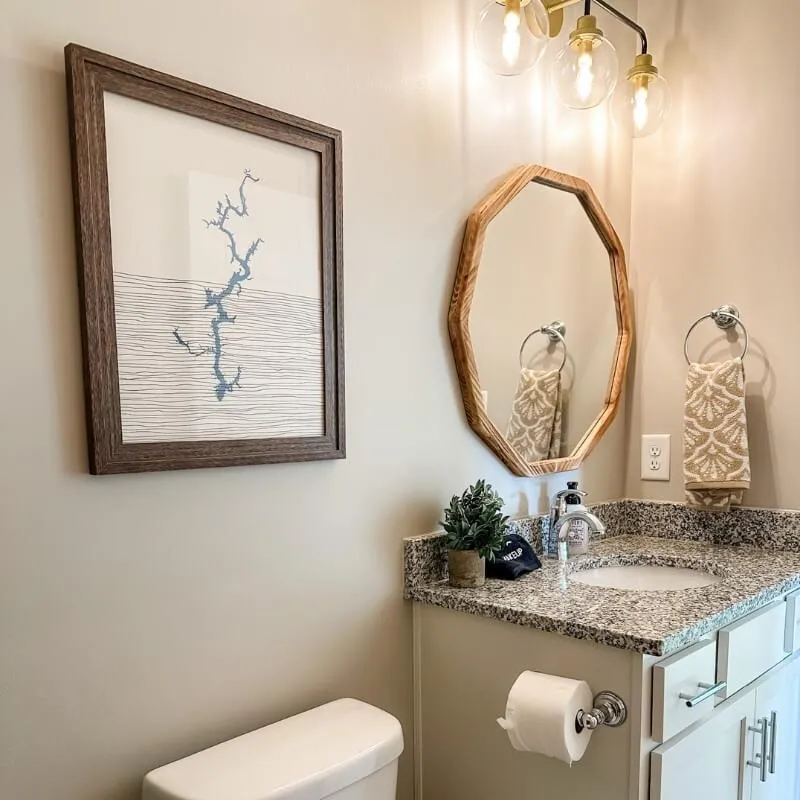 upstairs guest bathroom vanity Alabama lake vacation