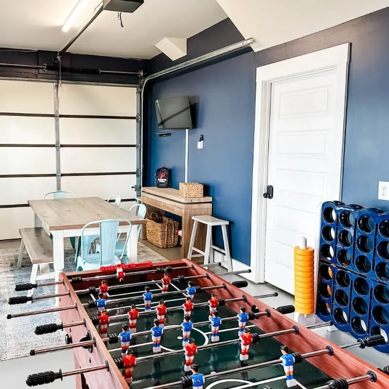 game room foosball table arcade mallards nest airbnb lakehouse alabama