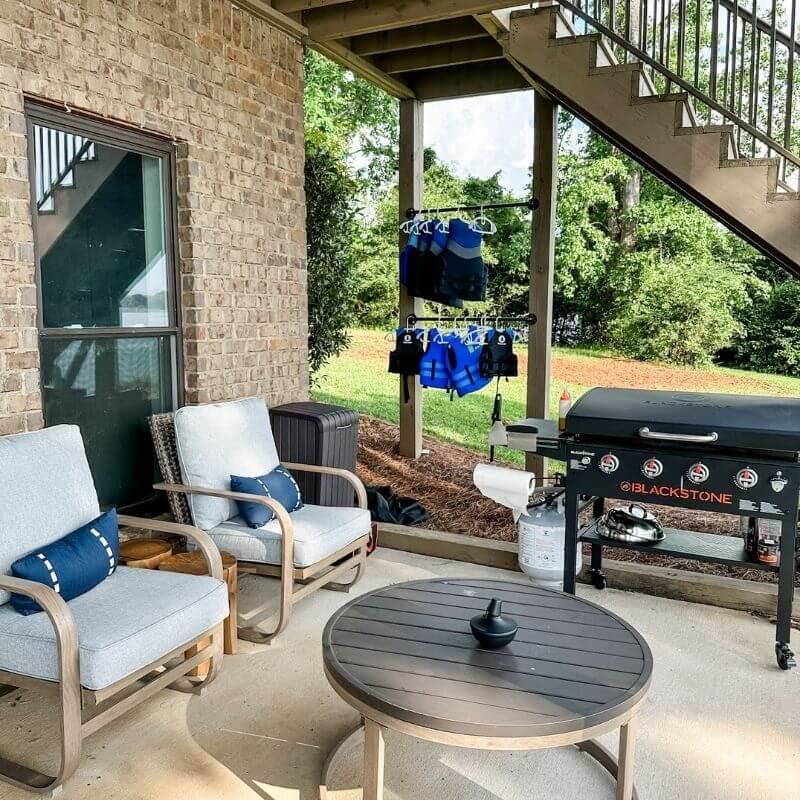 cushioned seating waterfront vacation rental lakefront game day rental football