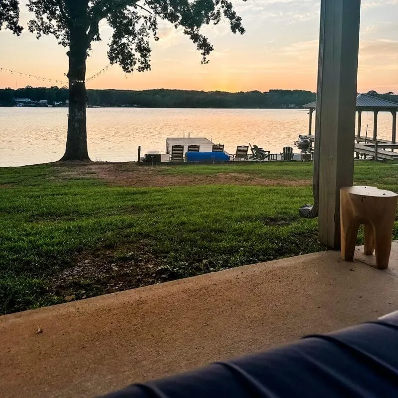 private dock view from walkout patio Lay Lake