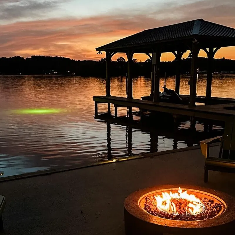 Lay Lake Vacation Rental Green Light Fishing at night