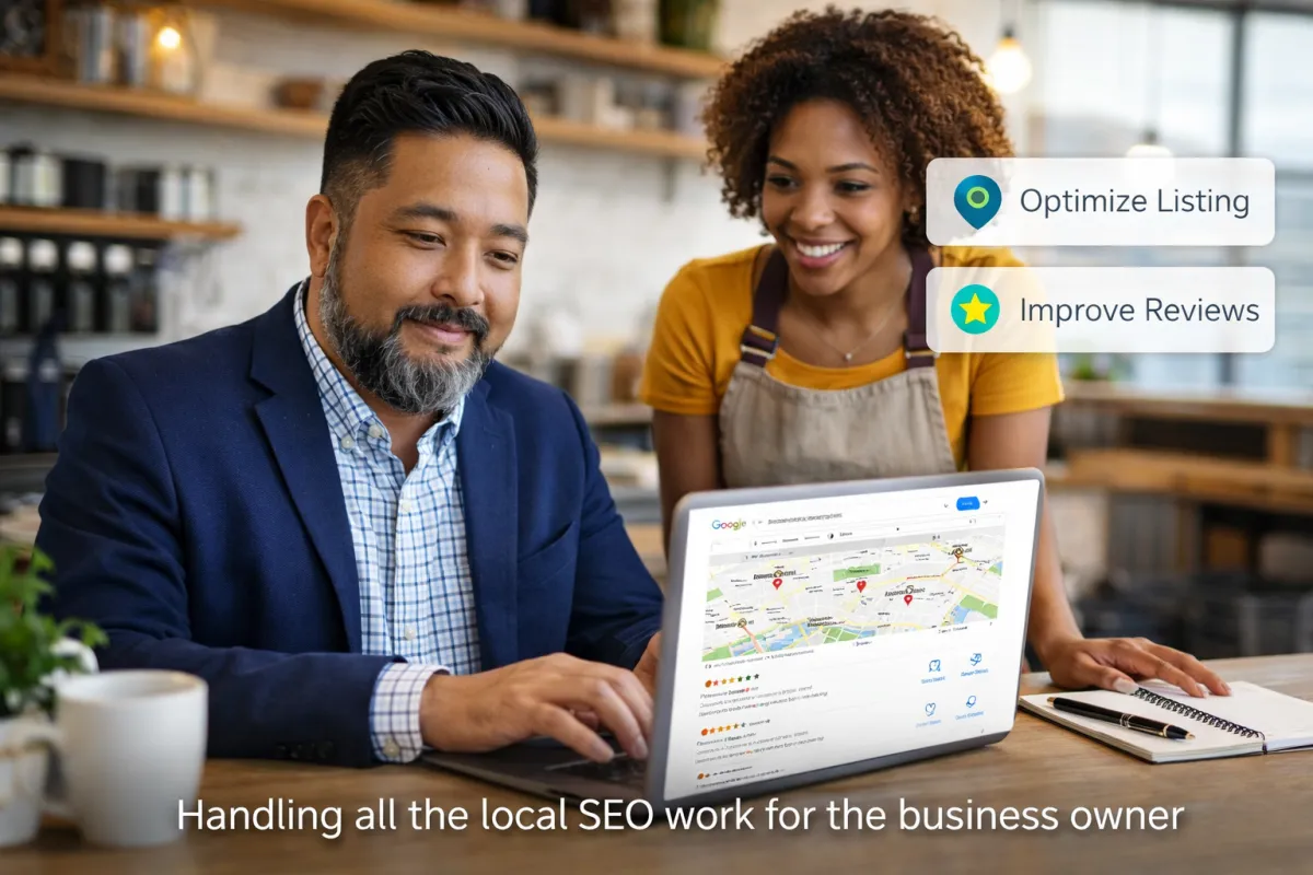 Eduardo being transparent with business owner on the work he is doing for Local SEO