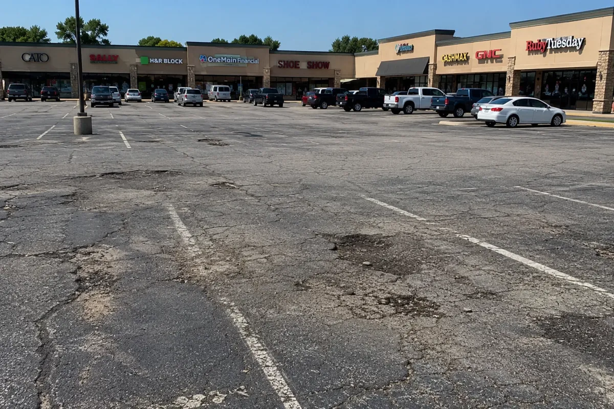Parking lot needs repair