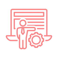 Icon for online business managers in the Simple Business School™, overseeing operations and ensuring the success of digital businesses