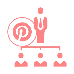 Icon for Pinterest managers in the Simple Business School™, driving traffic and engagement through Pinterest strategies