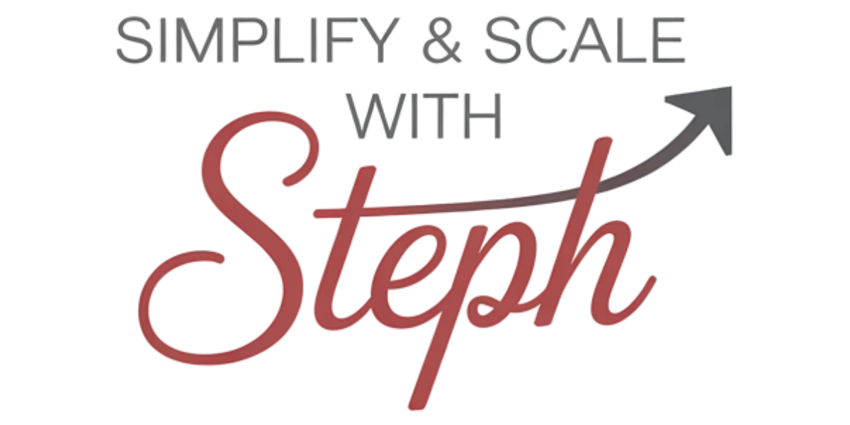 Logo for simplify and scale with steph small group mastermind