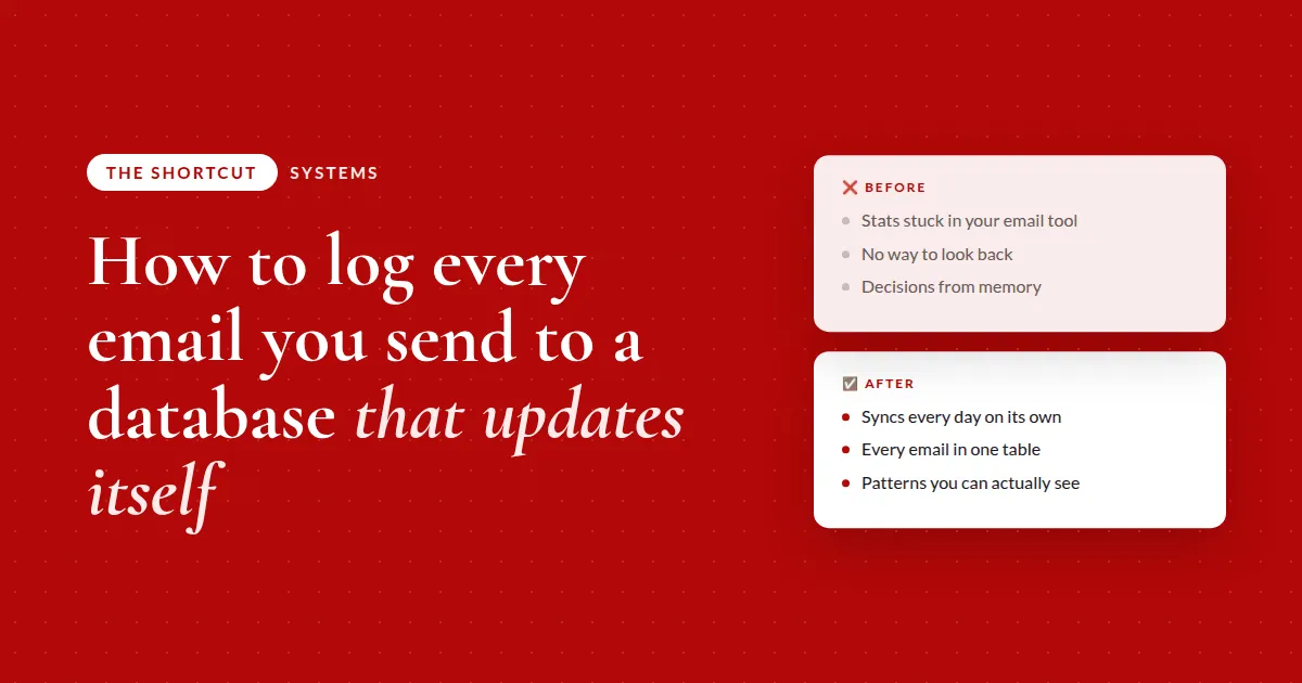 How to Log Every Email You Send to a Database That Updates Itself
