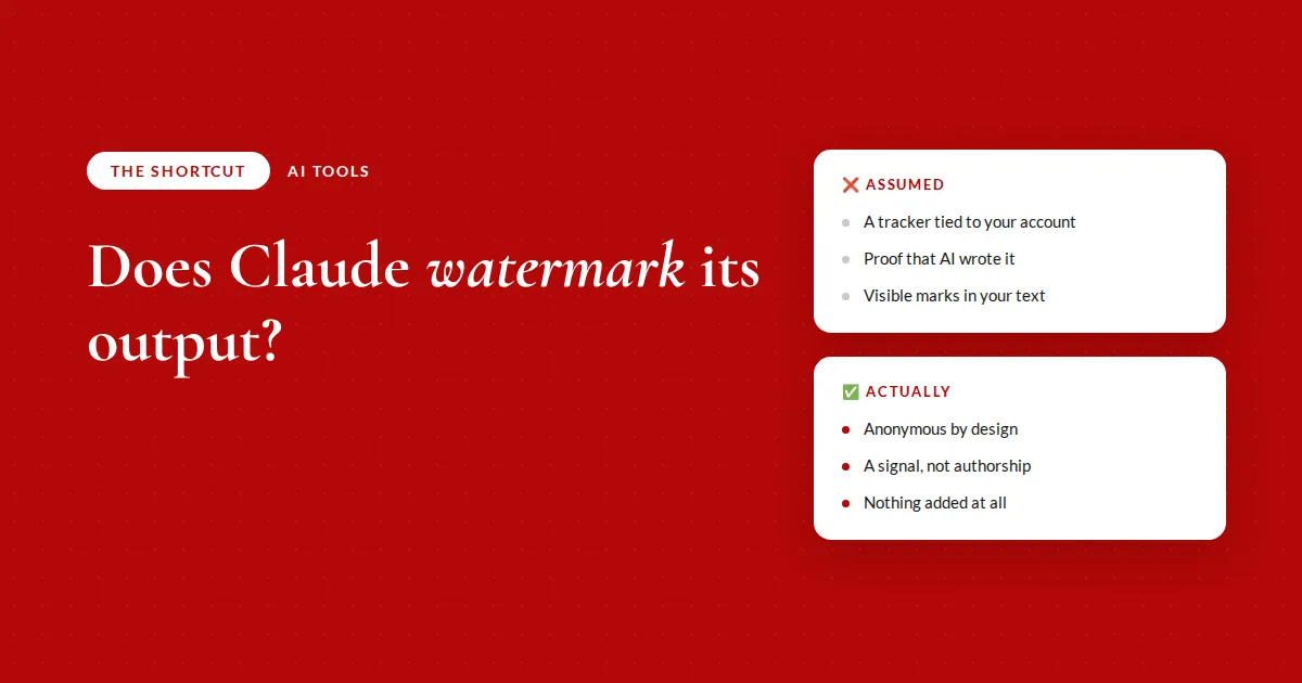 Blog graphic: Does Claude watermark its output and what Anthropic's text watermark means for your business
