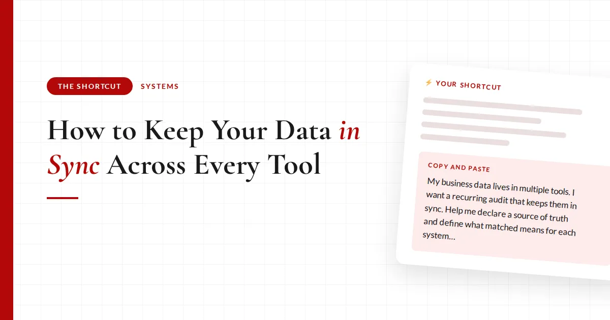 Blog graphic: How to keep your data in sync across every tool without checking it yourself