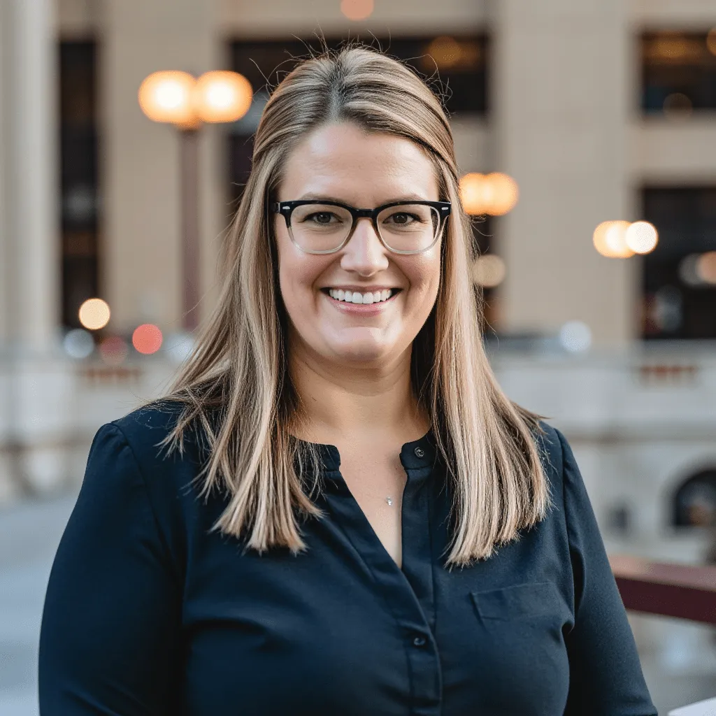 Steph Blake, founder of Collab Hub, smiling in a professional headshot.