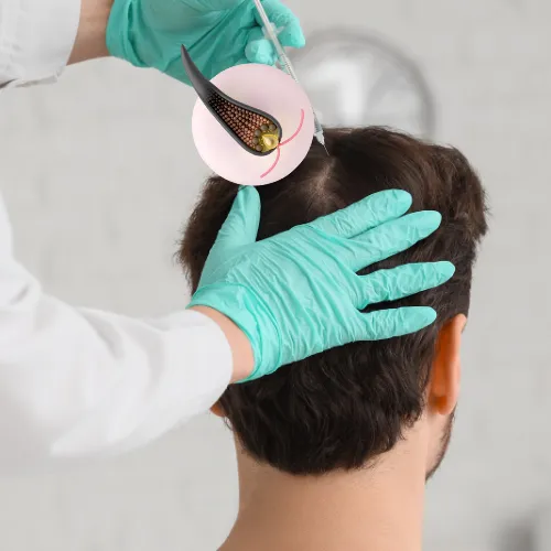 man holding white hair trimmer